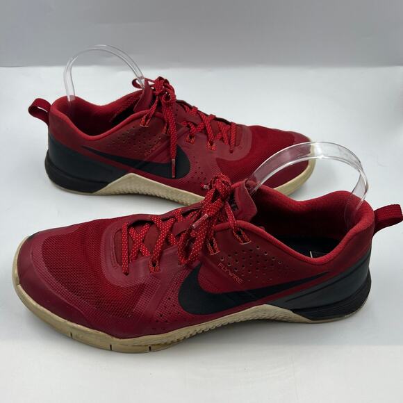 Nike Metcon 1 Gym Red Black Mesh Sneakers Athletic Shoes Running Men's 11.5 - Picture 10 of 11